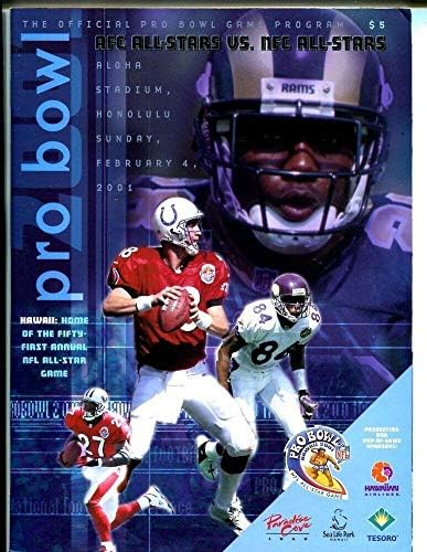 2001 תוכנית NFL Pro Bowl 2/4 אצטדיון אלוהא עשיר גנון 50231B27 - תוכניות NFL