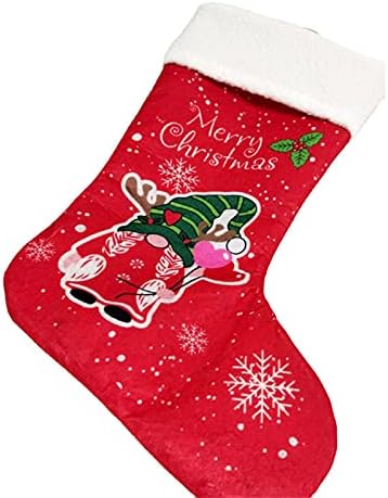 גרב מאלום 1 גרבי גרביים סרוג עיצוב חג המולד אדום לחג גרב לחג משפחתי מחזיק כבלים עם צילום