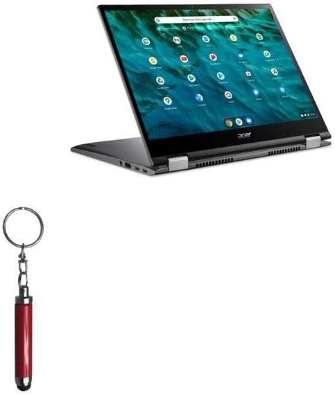 עט חרט בוקס גלוס תואם ל- Acer Chromebook ספין 713 - חרט קיבולי כדור, מיני עט חרט עם לולאת מקשים - אודם