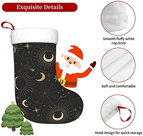 Xinqixaa קסם חלקים חלקים לחג המולד גרבי חג המולד בגודל 18 אינץ