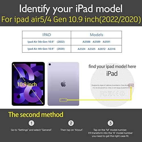GEXMIL לעור iPad Air5/ Air4.9 אינץ '2022/2020 CaseIpad Pro 11 מארז 2018, עם מחזיק עיפרון תפוחים מובנה, כיסוי פוליו פרה לאייפד אייר אייר