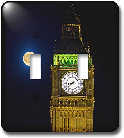 3DROSE LSP_82745_2 לונדון, מגדל השעון הגדול, ירח EU33 DSL0001 DAVID SLATER מתג כפול מתג כפול