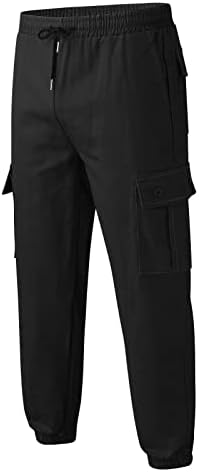 מכנסי שמלה של SGAOGEW מכנסיים מכנסיים סולידי ספורט ספורטיבי שרוך מזדמן לסתיו מכנסי קיץ באביב ריצה מכנסיים לגברים