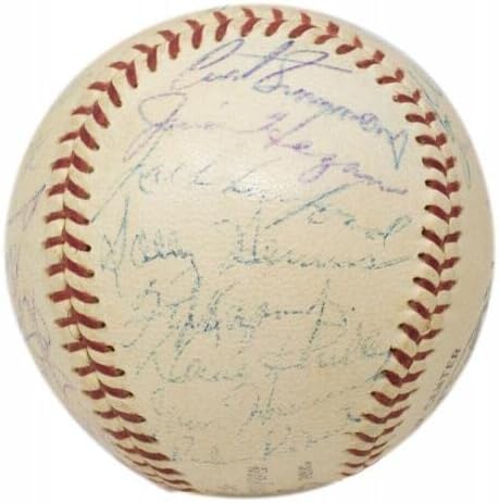 1958 קבוצת פילדלפיה פיליז חתמה על בייסבול אשברן רוברטס +24 אחרים PSA - כדורי בייסבול עם חתימה