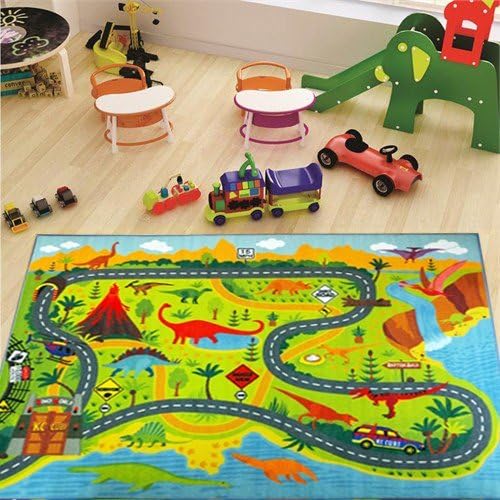 קאבס למשחק אוסף דינוזאור דינו ספארי מפת דרכים למידה חינוכית & משחק אזור שטיח שטיח לילדים וילדים חדרי שינה וחדר משחקים