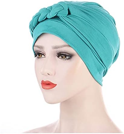 נשים מעוות לעטוף טורבן כובע מוצק צבע הכימותרפיה כפת כובע כיסוי ראש אופנה מסוקס שיער מכסה למתוח בארה ' ב
