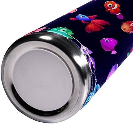 SDFSDFSD 17 גרם ואקום מבודד נירוסטה בקבוק מים ספורט קפה ספל ספל ספל עור אמיתי עטוף BPA בחינם, מתחת למים דגים