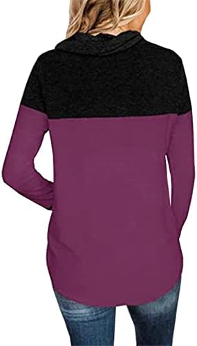 נשים שרוול ארוך טלאים טלאים סוודר סוודר סווטשירטס חולצות אימון רופף מזדמן