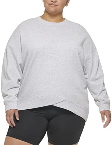 קלווין קליין ביצועים לנשים פלוס גודל גודל שברון שברון סוודר סוודר בכתפיים