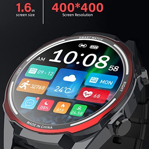 שעון חכם עבור iOS ואנדרואיד עם שיחת Bluetooth, ערוך וקבל שיחות, ניטור דופק בריאותי שלב תשלום לא מקוון שלב חיצוני Sports Watch HD מסך גדול