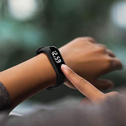 שעון כושר חכם לנשים, אופנה דיגיטלית LED Sports Watch Unisex Silicone להקת שורש כף היד שעונים גברים מתנת יום הולדת נשים