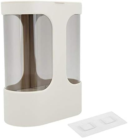 קיר רכוב שקוף מתקן כוס נייר מחזיק כוס עם נגד אבק כיסוי אוטומטי כוס אחסון מדף מדף