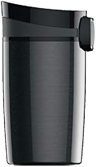 זיג - כוס קפה מבודדת - ספל נסיעות שחור - חם וקור. חסין בפני נזילות. BPA בחינם - 18/8 נירוסטה - 9 גרם
