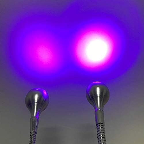 Zoelass Big Chip 395NM UV LED גופי תאורה שחורים עם צוואר גוונוז והידוק לציפורני ג'ל UV, לק חיפושיות, לק, נייד UV Blacklight 5V קלט USB