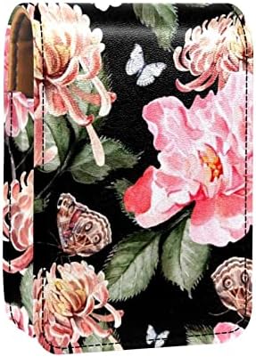 מארז שפתונים של אוריוקאן, שקית איפור ניידת חמודה שקית קוסמטית, מארגן איפור מחזיק שפתונים, וינטג 'פרחים פרחים פרחים פרחים פרחים