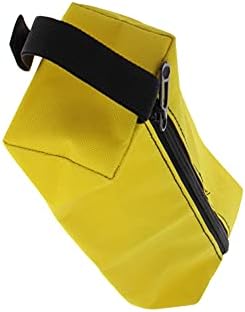 Auniwaig באוקספורד בכיסים כלי כלים, חגורת עבודה אטומה ומגנה מתכווננת לחלוטין, החזקת ברגים צנחים שקעי מברגי מברגים, צהוב קטן 1 יחידות