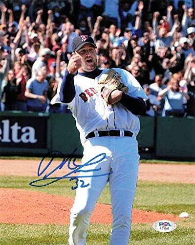 דרק לואי חתום 8x10 Photo PSA/DNA Boston Red Sox חתימה - תמונות MLB עם חתימה