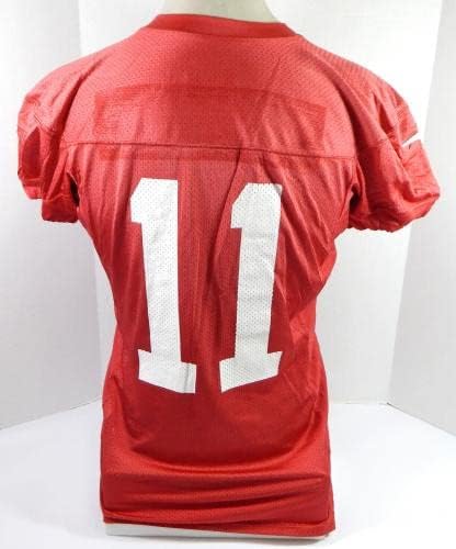 סן פרנסיסקו 49ers קווינטון פאטון 11 משחק השתמשו בג'רזי תרגול אדום L 18 - משחק NFL לא חתום בשימוש בגופיות