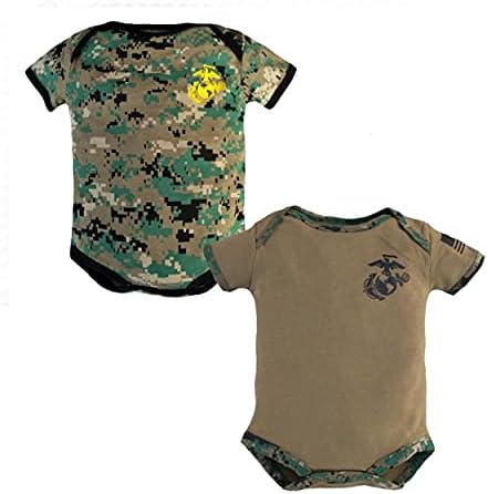 USMC נוח שני חבילות גוף גוף תינוקות עם לוגו של חיל הים