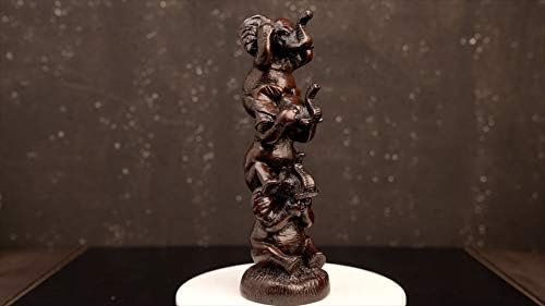 פסלוני שרף שרף מלאכה של אייארה פנג שואי תפאורה של פיל-פיל-לא, See-No, לא מדברת-לא פילים מוערמים רשעים פסל אספני, 10 אינץ ', Polyresin