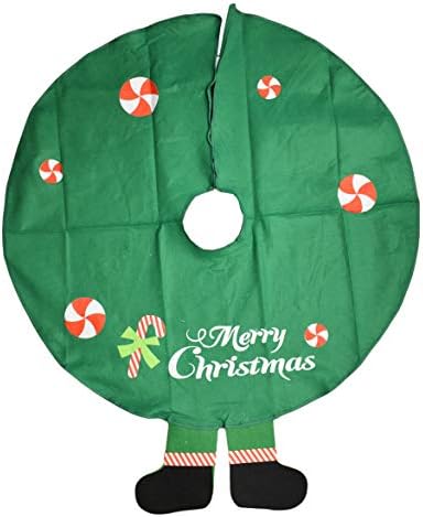 חצאיות עץ עץ נושאי חג מולד שחור ברווז שחור - שדון ירוק כהה, שדון ירוק בהיר, סנטה אדום
