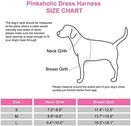 ניו יורק פינקולית ברת השמלה רתמת כלב אין חנק ללא משיכה אימון הליכה לכלב קטן - ורוד הודי - מ '