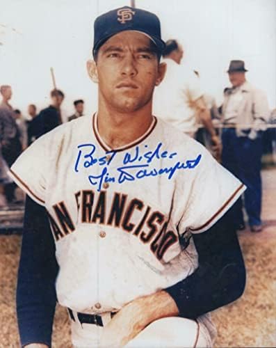 ג'ים דבנפורט סן פרנסיסקו ענקיות חתמו על 8x10 צילום w/coa - תמונות MLB עם חתימה
